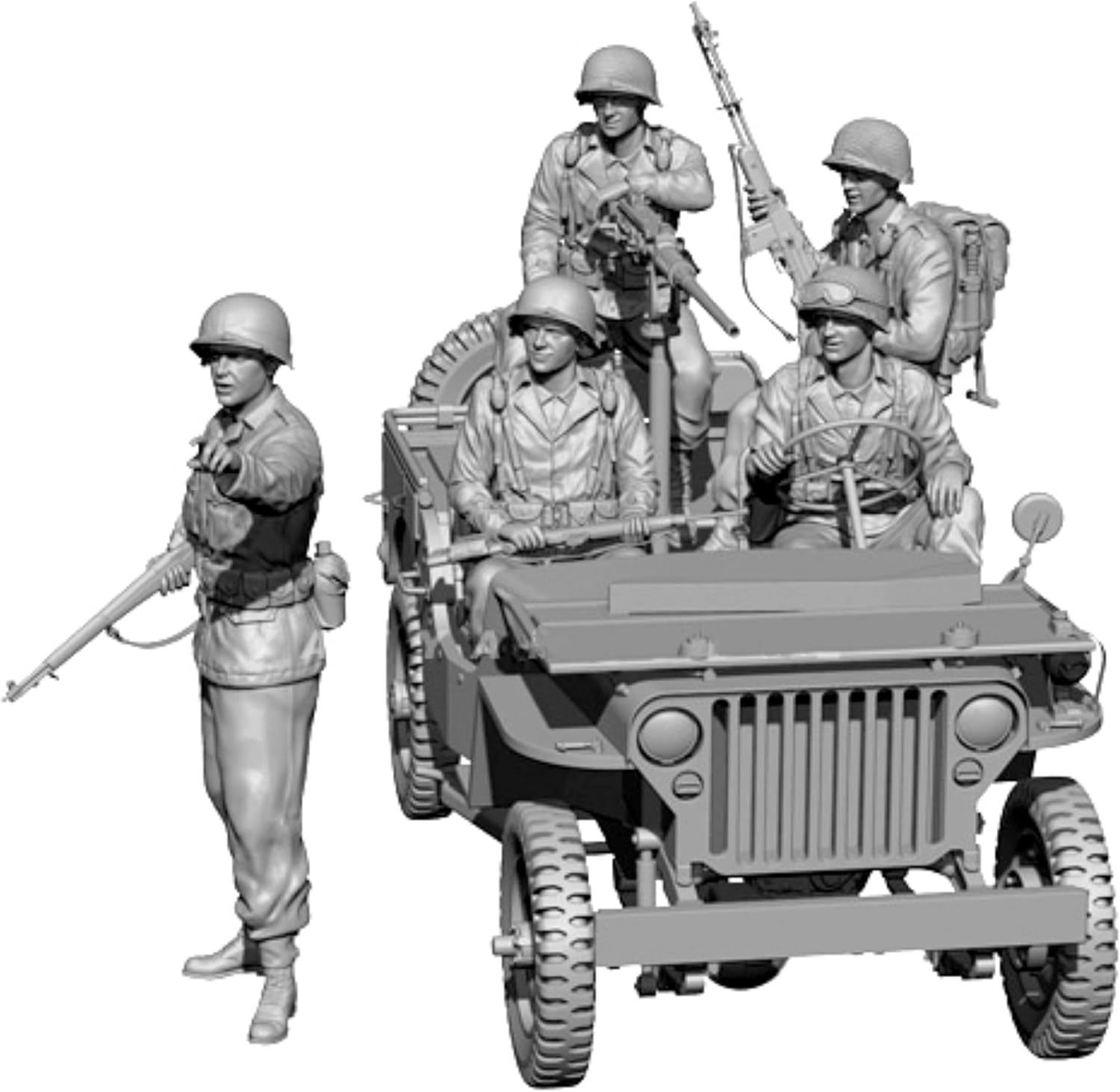 1/35 WWII U.S. Soldier Resin Model Kit Miniature Resin