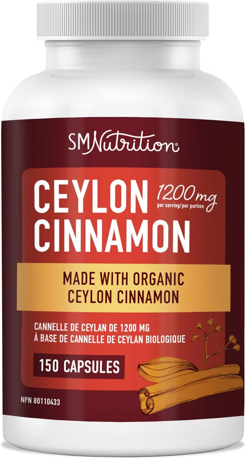 Extra Strength Organic Ceylon Cinnamon 1200mg Sugar Control Support