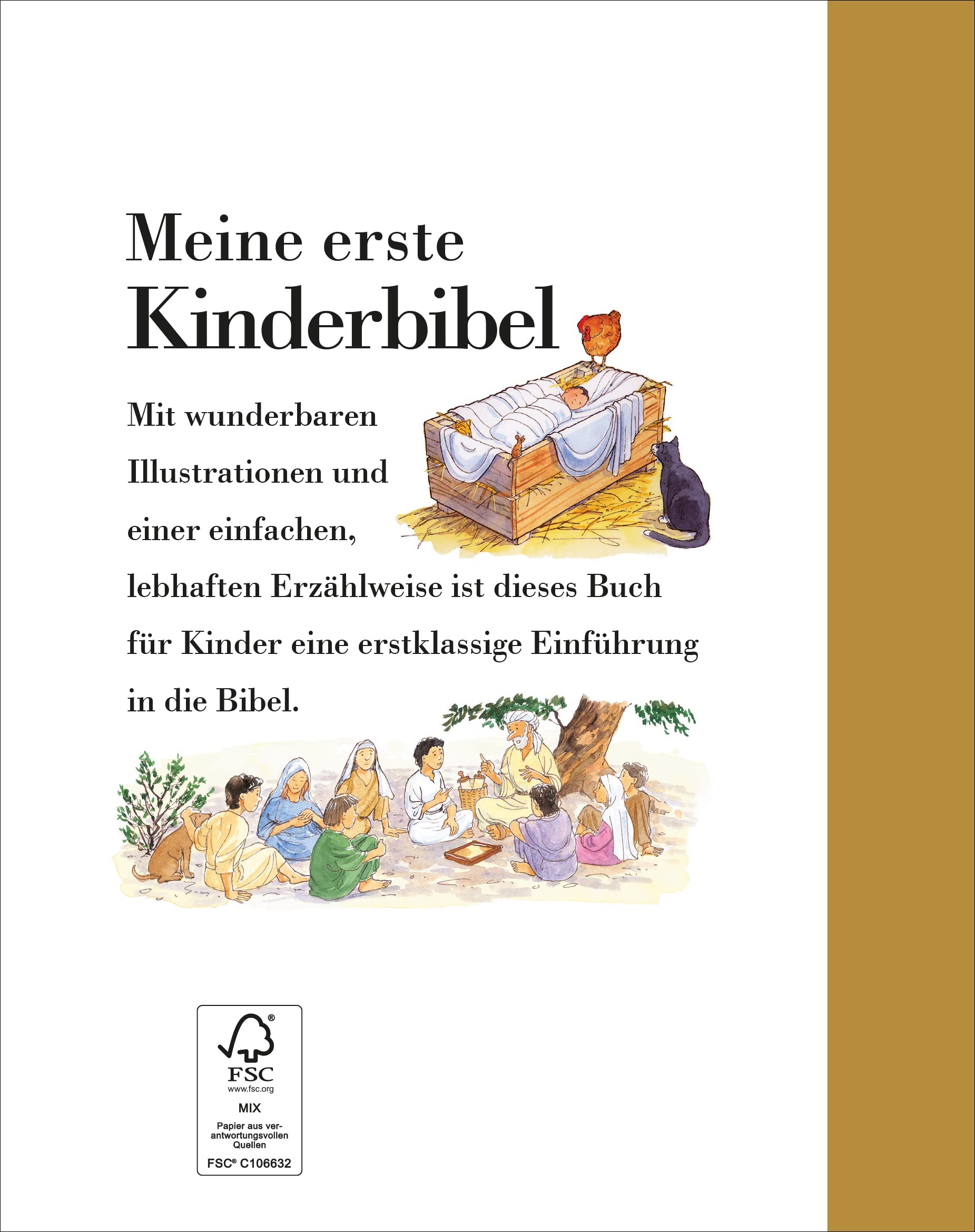 Meine erste Kinderbibel ab 4 Jahren: Schön illustrierte Bibel für Kinder - Geschenk zur Taufe, Erstkommunion, Kommunion oder Einschulung