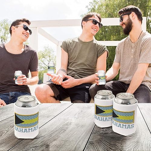 Miniatura 3 de Fundas para latas Enfriador de bebidas Bahamas Bandera Nacional Bahamas Buceo Espuma Fiesta Cerveza Cubierta