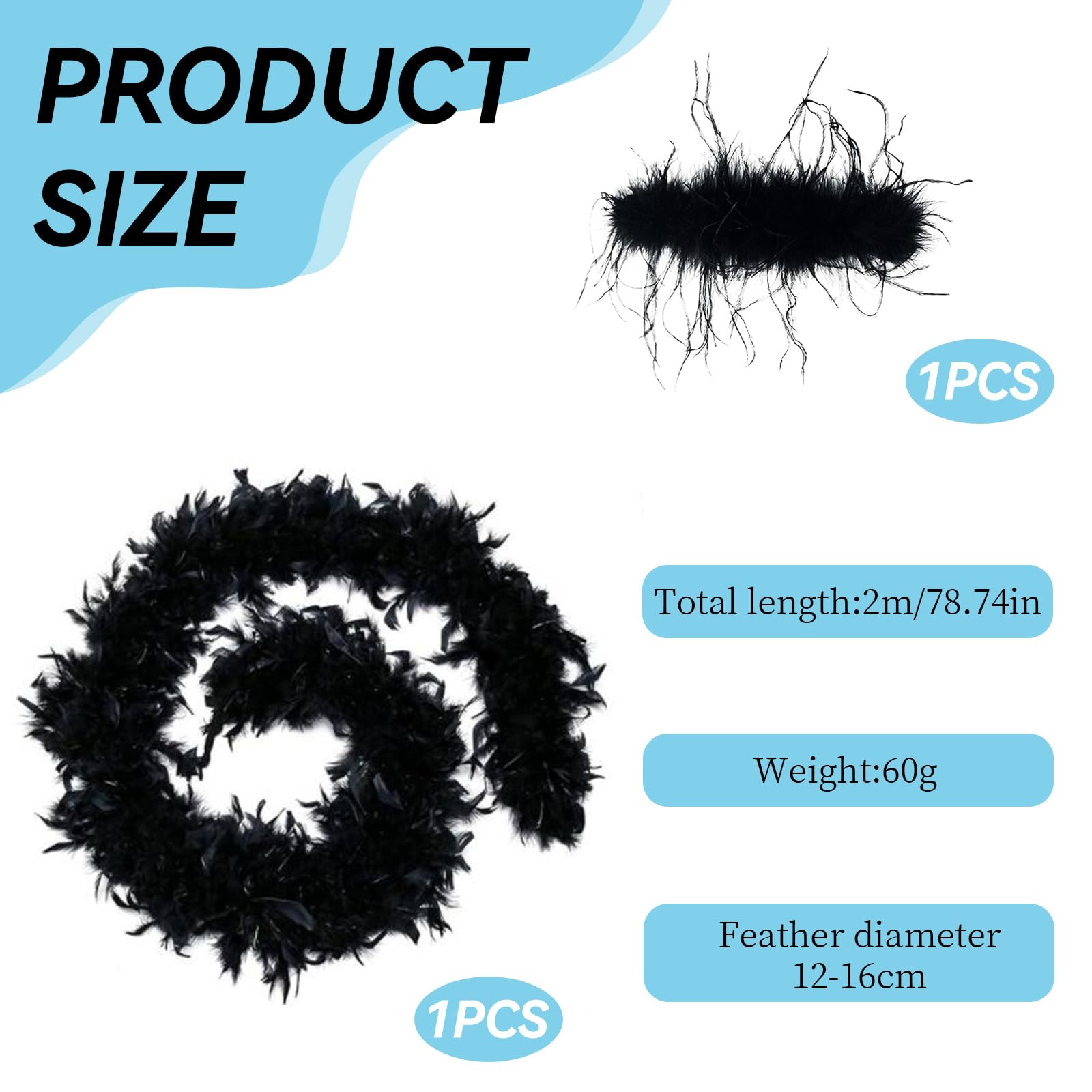 HhBdy 60g Feather Boa - Image 2