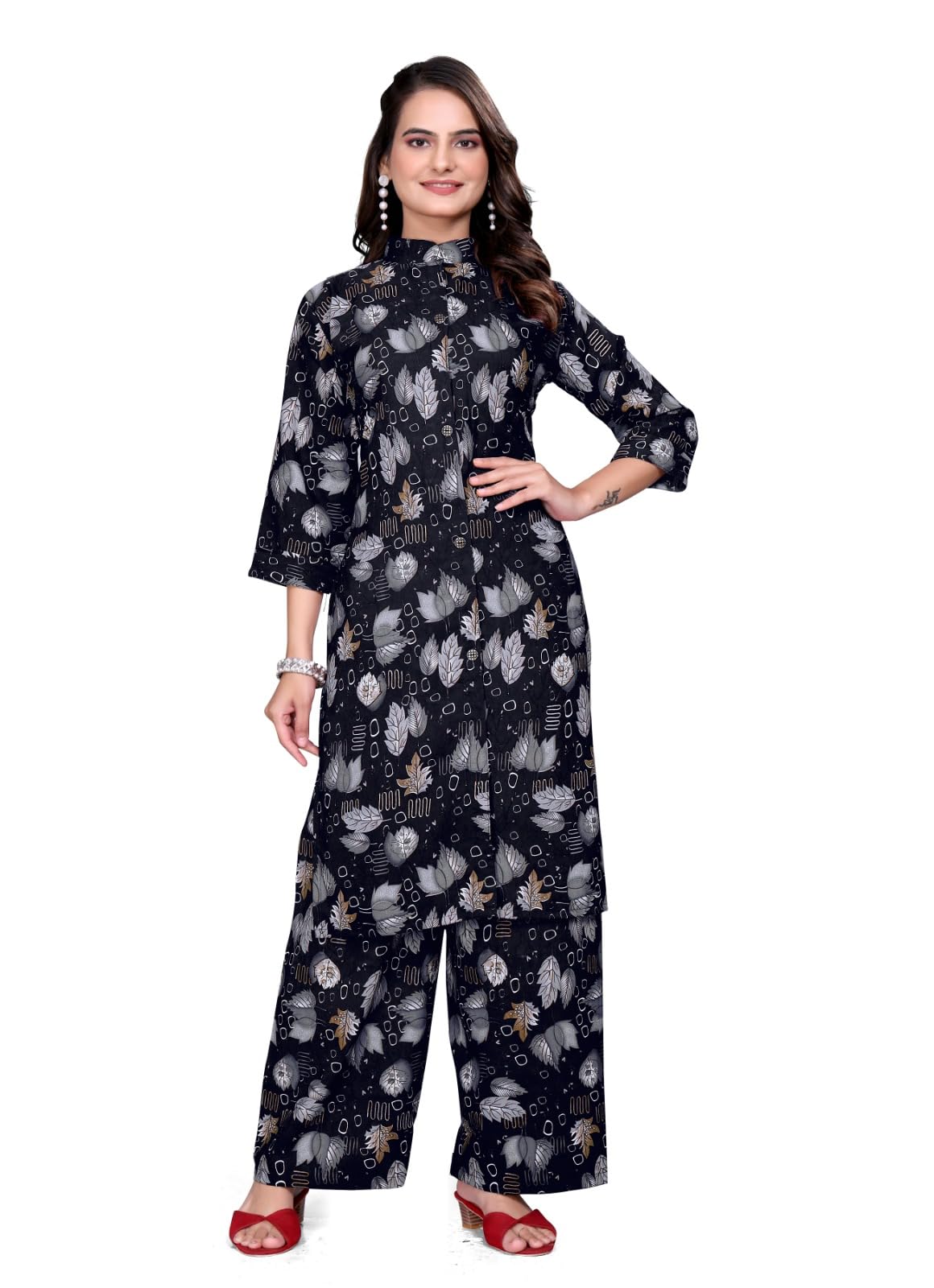Elegant Printed Kurta Palazzo Set for Women | Stylish Ethnic Co-Ord Set for Daily, Festive & Office Look-picture-37