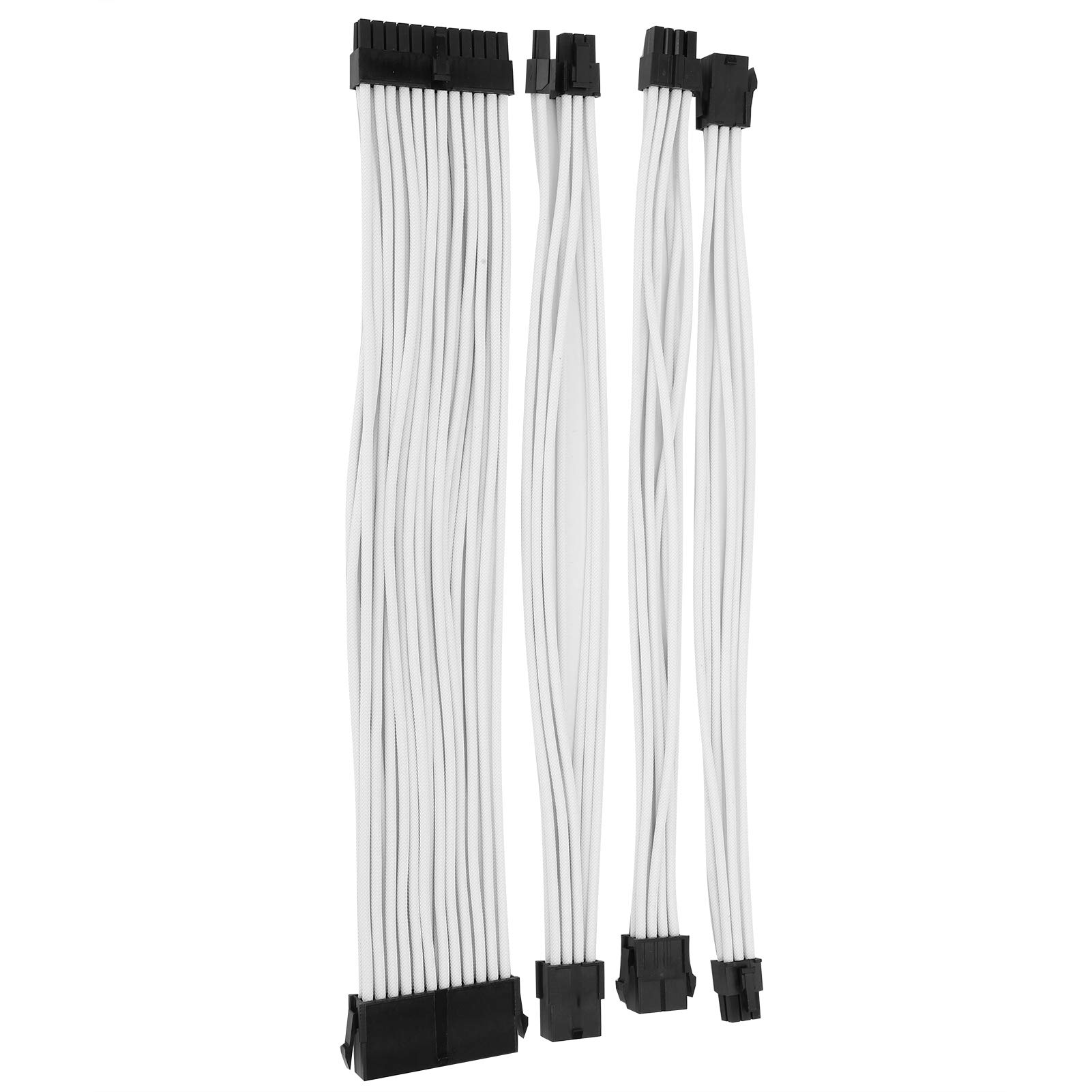 Kit básico de Cables de extensión, Cable de extensión para Fuente de alimentación, Cable de Fuente de alimentación de computadora con Funda de 18 AWG y Nailon Trenzado Ultra,