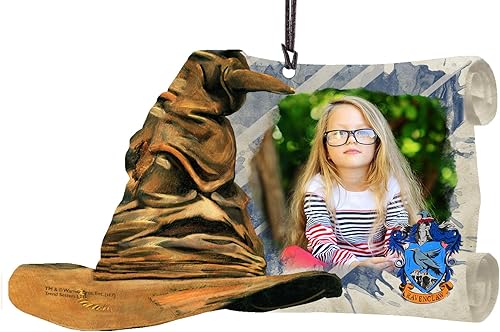 Trend Setters Sombrero clasificador de Harry Potter, Ravenclaw personalizado, sube tu propia foto, accesorio de impresión colgante de acrílico con