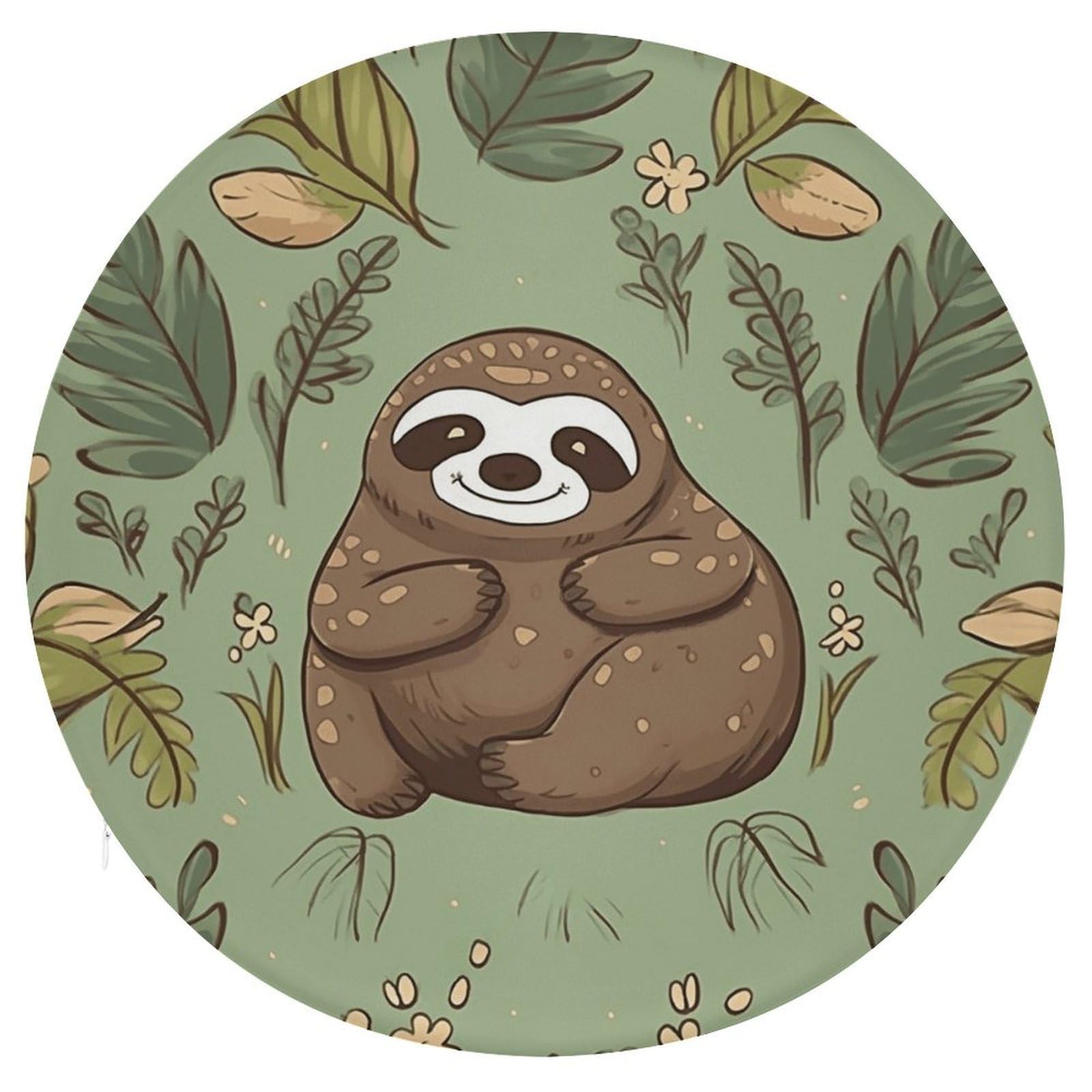 Adfgyerh Style Sloth On The Grass Cushion Memory Foam Pillow Core，Seat Cushion Detachable Design，Chair Cushions Suitable For All Seasons, And Can Be Used In Offices, Dining Rooms, Homes, And Other Settings.