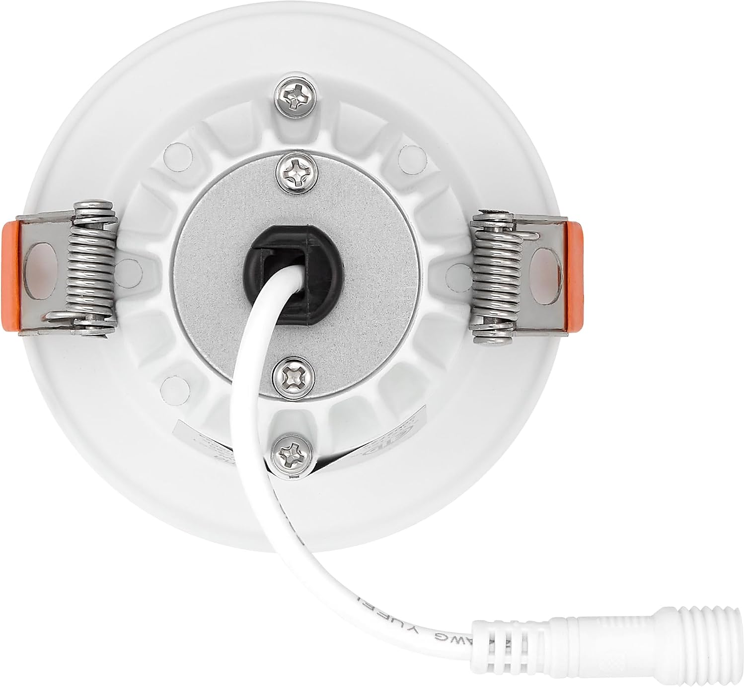 Maxxima 2 in. Ultra-Thin Recessed Anti-Glare LED Downlight - Canless IC Rated, 5 Color Temperature Selectable 2700K/3000K/3500K/4000K/5000K, Dimmable Round White Trim Black Baffle, 90 CRI