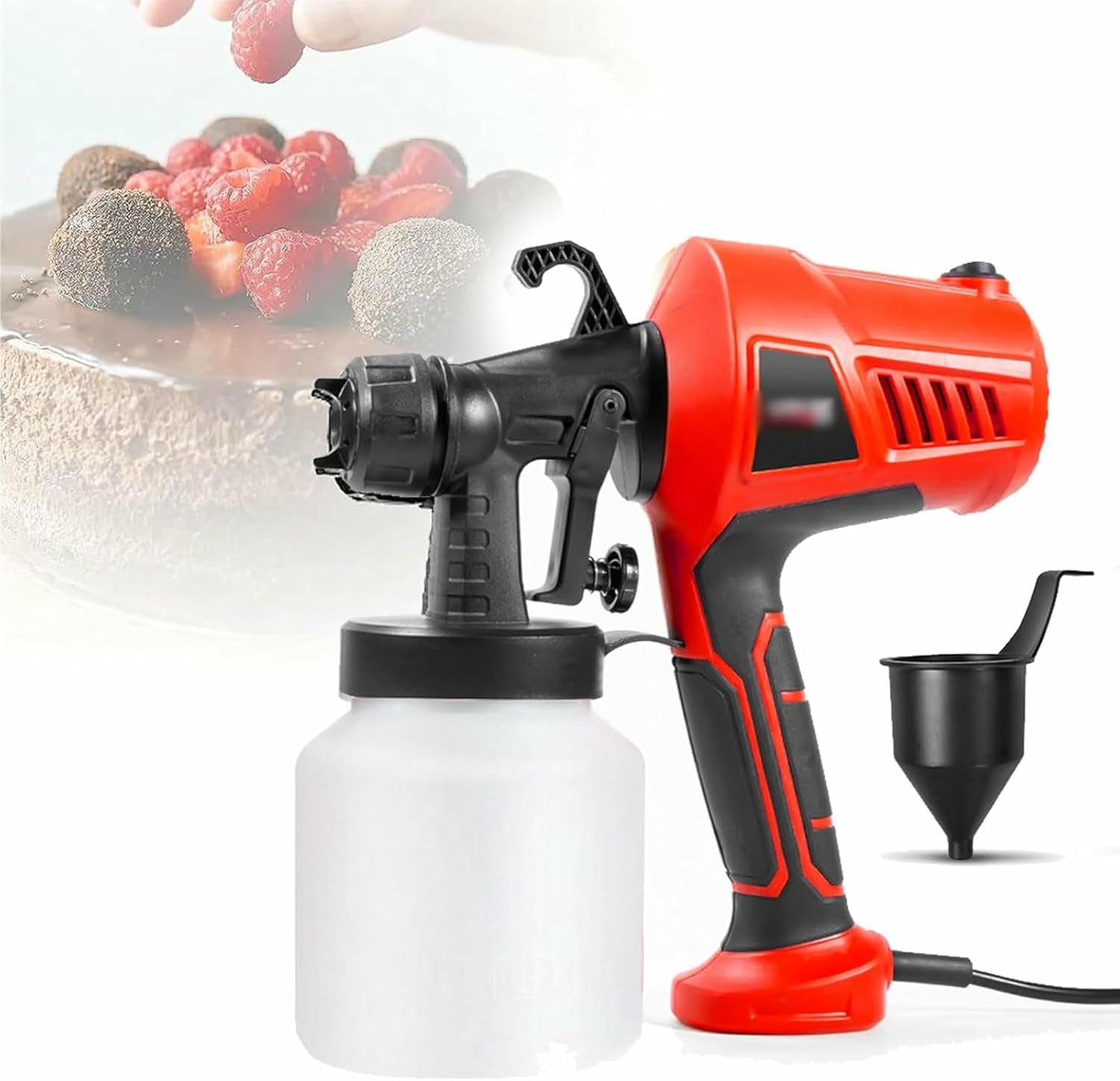 Chocolate Spray Gun, DIY Baking Cake Airbrush,Manual Baking Sandblasting Machine,Adjustable Flow, for Cake and Dessert