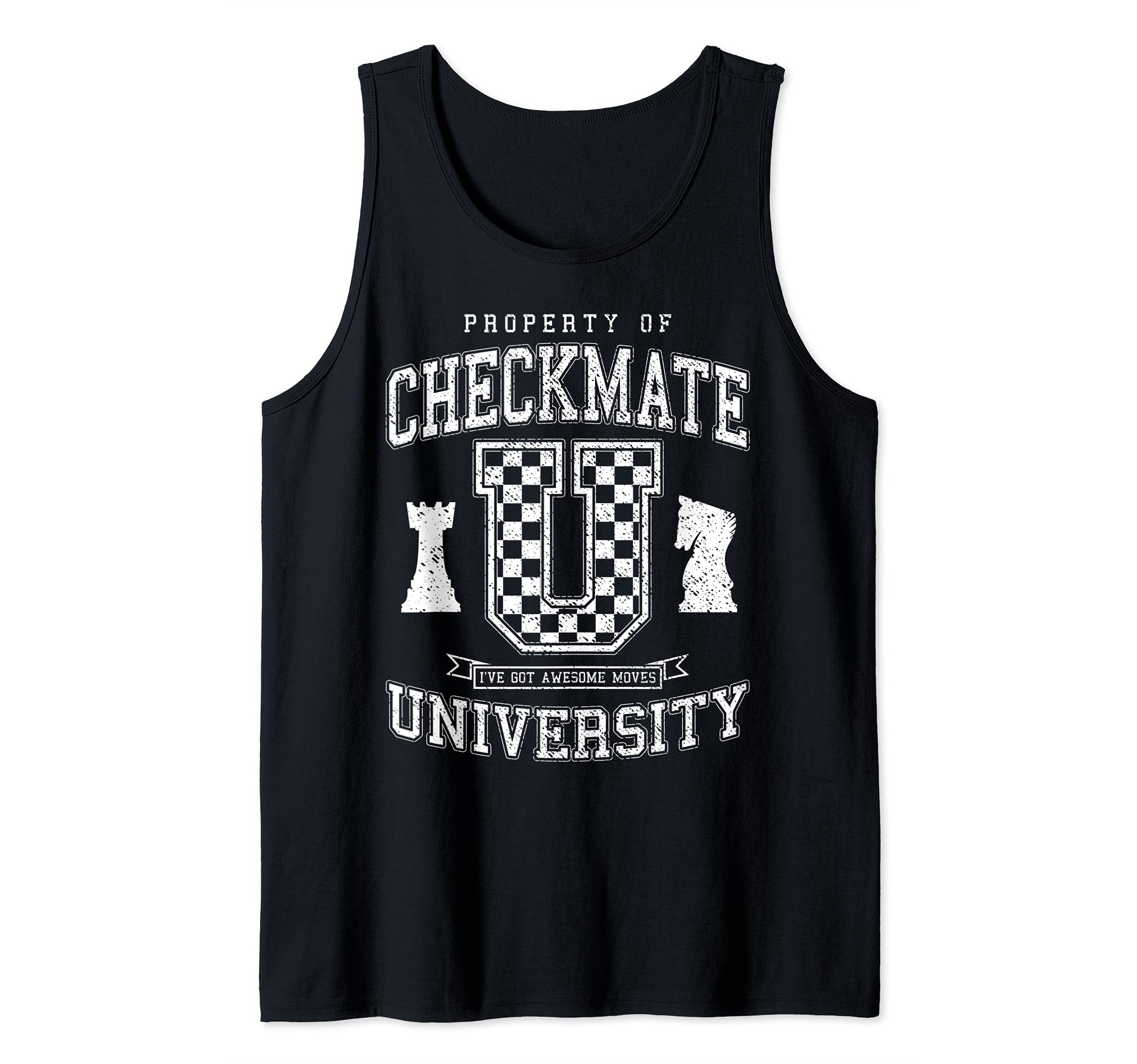 Checkmate University Vintage College Varsity Chess Player Tank Top