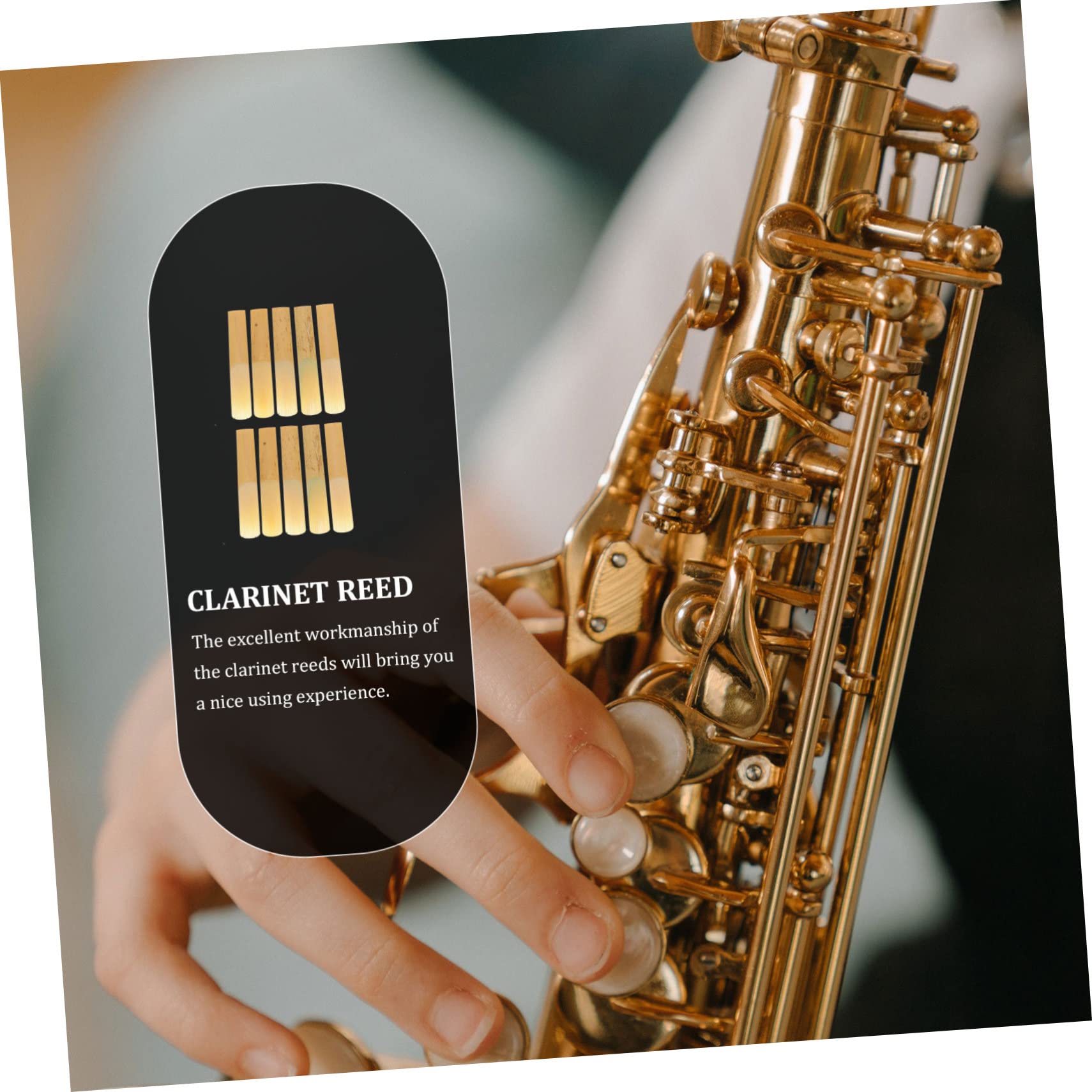 TOYANDONA 40piezas Lengüetas Para Clarinete y Saxofón Caña De Dureza Sonido Rico y Clara Resonancia Accesorios Prácticos Para Músicos
