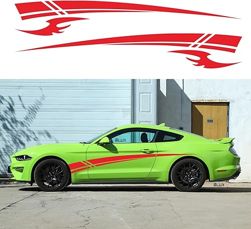 Calcomanía de vinilo de rayas de carreras para automóvil, diseño de rayas decorativas, para automóvil, SUV, camión, accesorios impermeables de 106 x