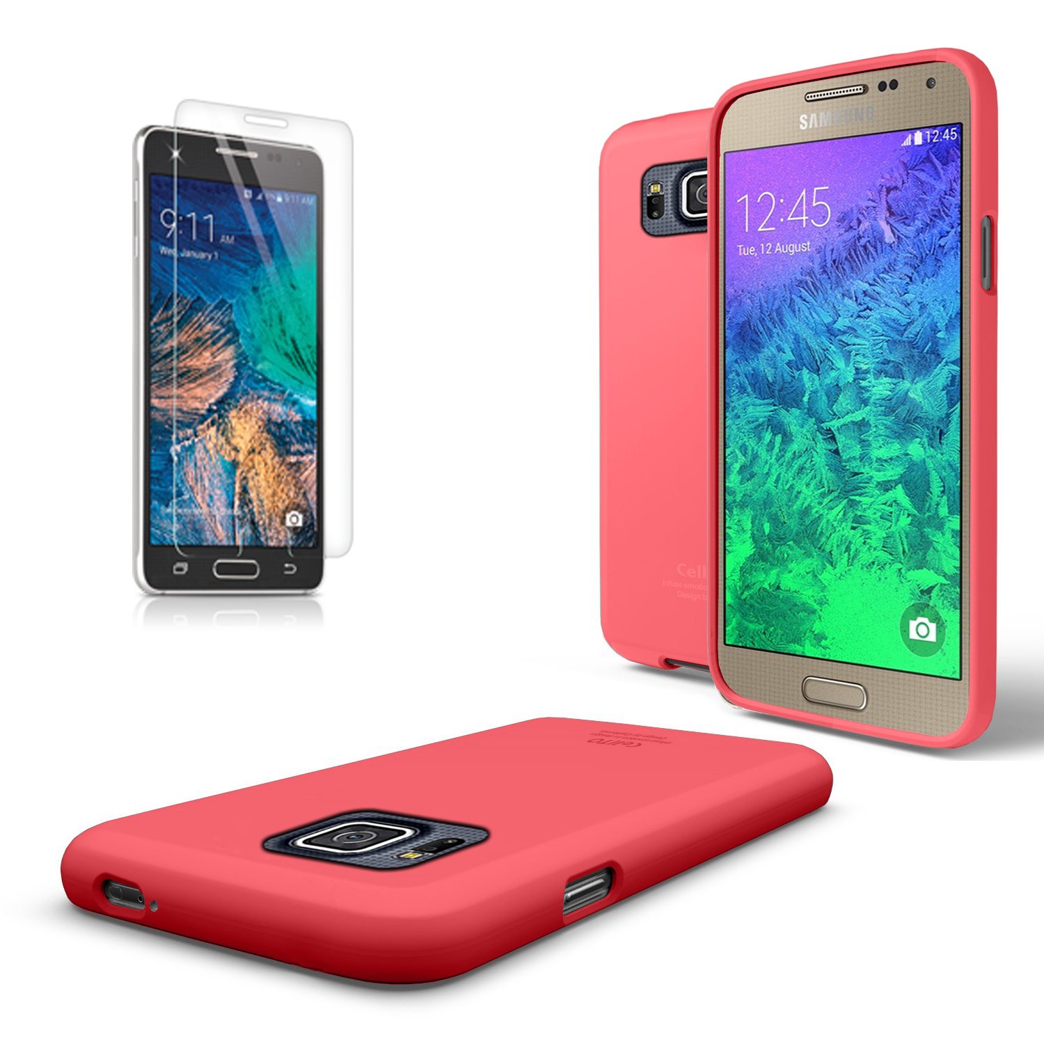 Samsung Galaxy Alpha Case, Cellto [Scratch Resistant] Super Slim Case/Cover with TPU Bumper [SM-N910S / SM-N910C] (Hot Pink)