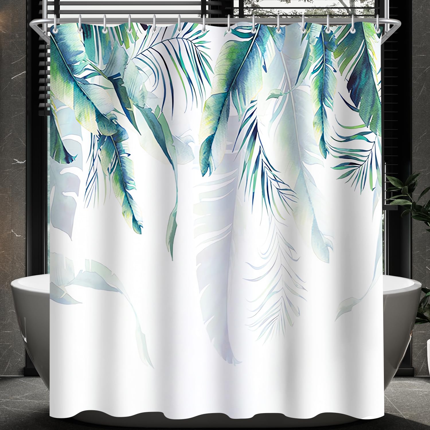 Lerores Rideau de douche 120 x 200 cm - Motif fleur rouge - Ourlet lesté - Tissu anti-moisissure Lerores Rideau de douche 120 x 200 cm - Motif fleur rouge - Ourlet lesté - Tissu anti-moisissure