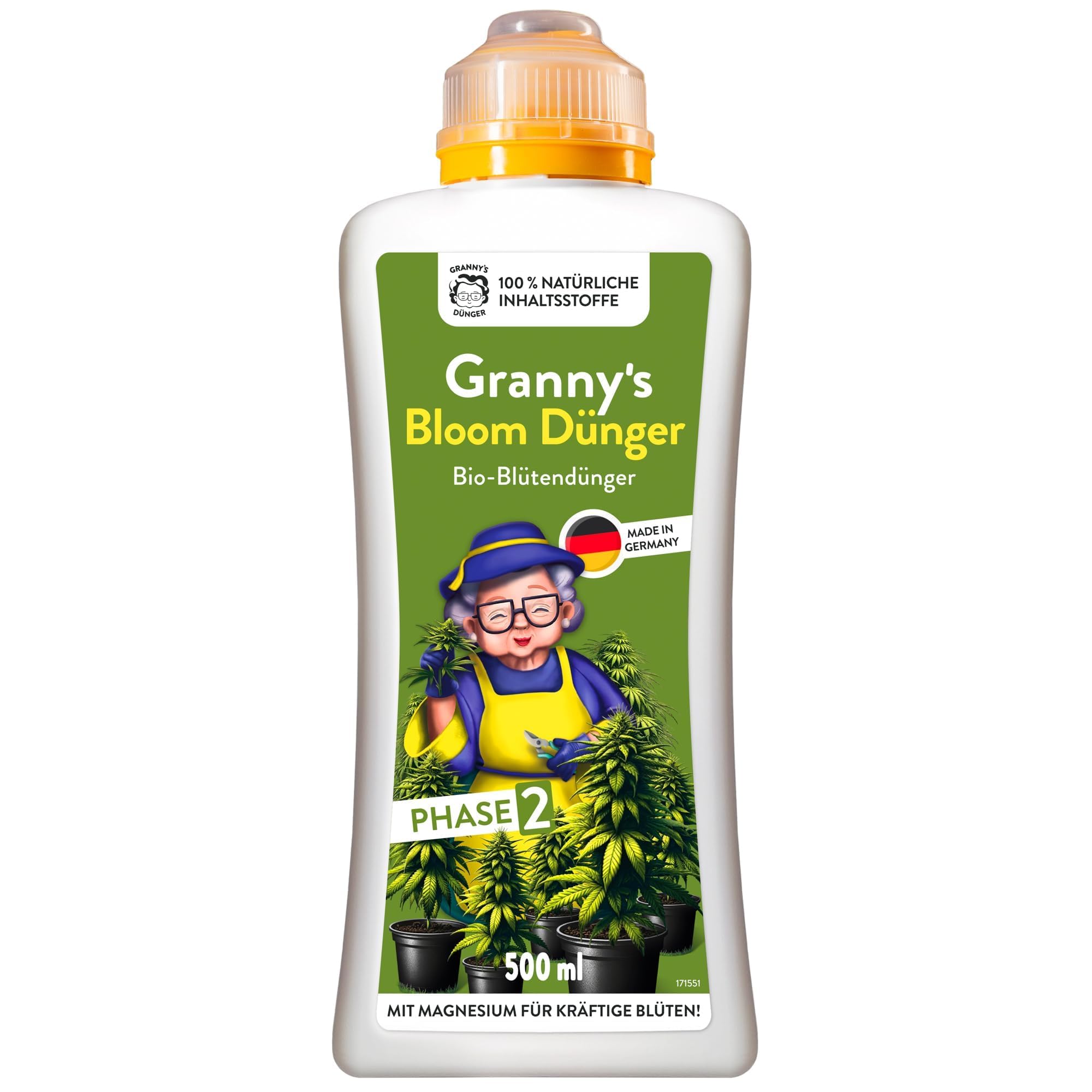 GRANNYS® Grow & Bloom Set - Flüssigdünger für Cannabispflanzen I Organisch I Für Wachstums- & Blütephase I Indoor & Outdoor I Einfache Anwendung I Mit Messbecher