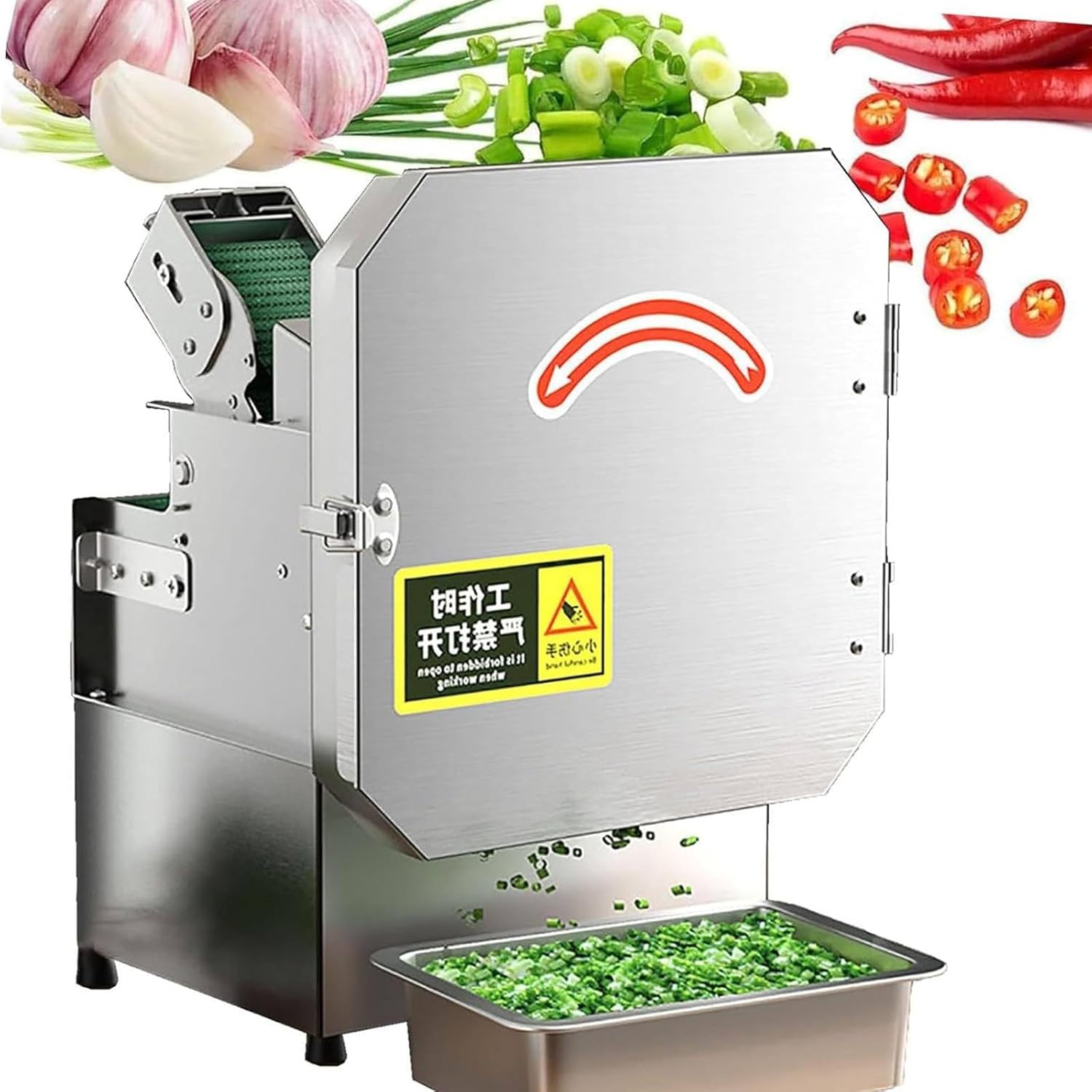 Electric Vegetable Cutter for Efficient Food Preparation, High-Speed 150Kg/Hour Capacity, Ideal for Chopping Scallions, Ginger, and Various Vegetables