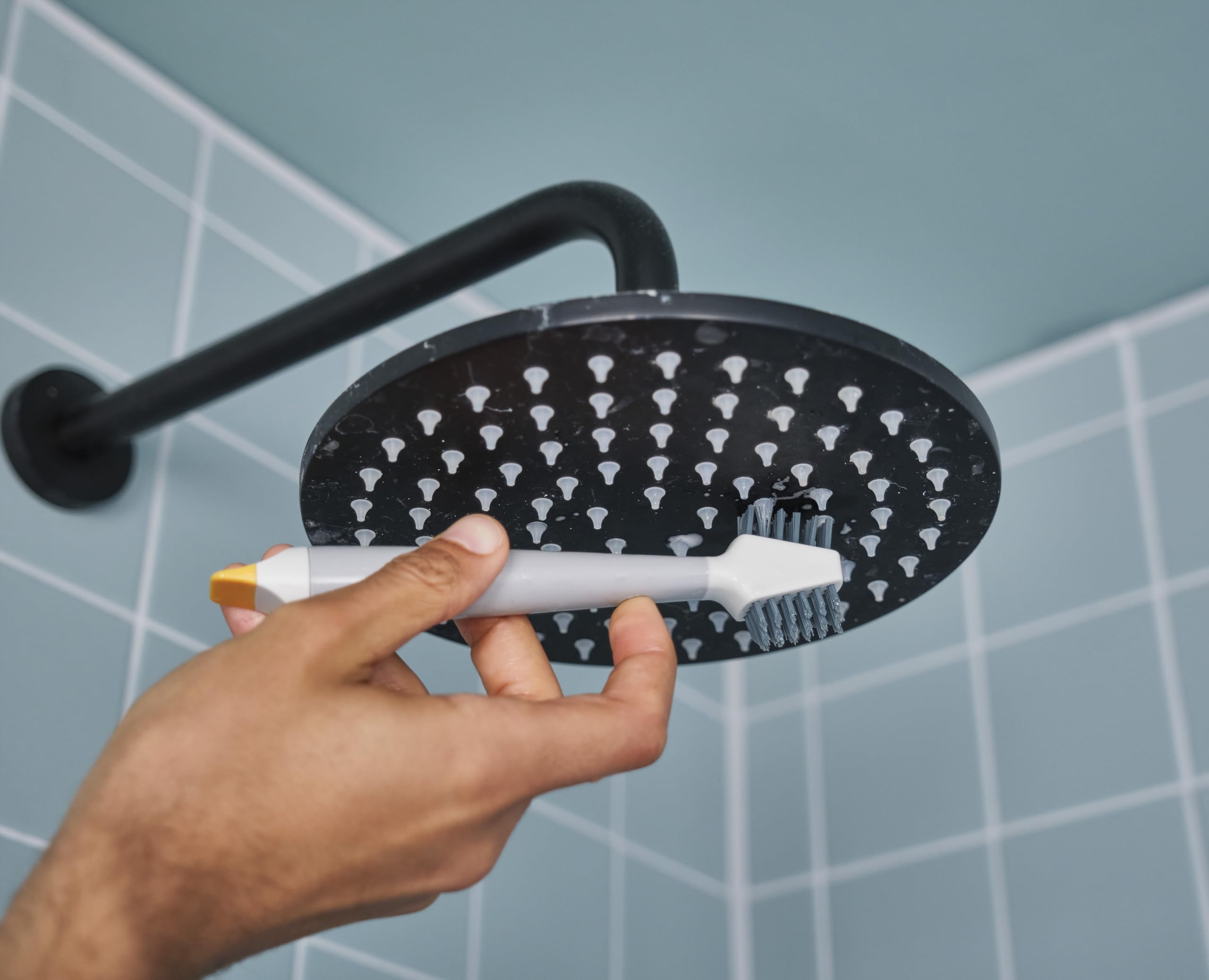 Joseph Joseph CleanTech Set de 2 Cepillos para Limpieza en Detalle, Azulejos y Lechada, Cerdas en V, Mango Antideslizante