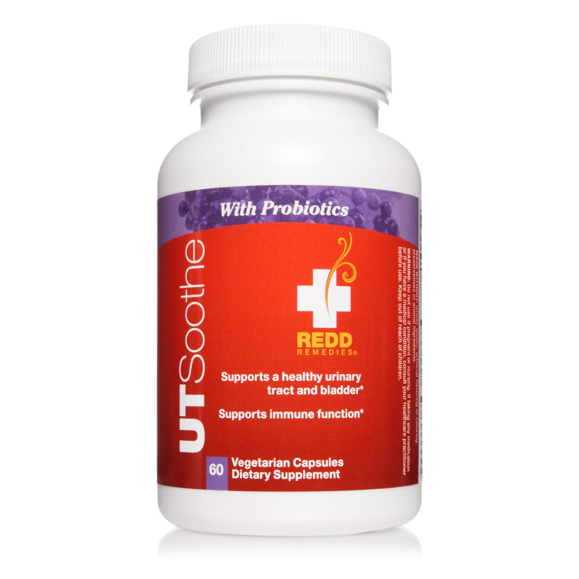 Redd Remedies, UT Soothe with Probiotics, Promotes Overall Urinary Tract and Bladder Health, 60 Vegetarian Capsules