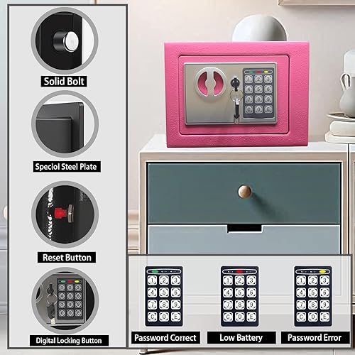 Miniatura 2 de Caja de seguridad digital electrónica con teclado de bloqueo de lujo, para el hogar, oficina, hotel, negocio, joyería, armas, efectivo,