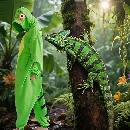 Miniatura 2 de Mamelucos de mapache, lagarto y cuervo para adultos, ideales como pijamas para Halloween, Navidad, disfraz de cosplay para mujeres y hombres