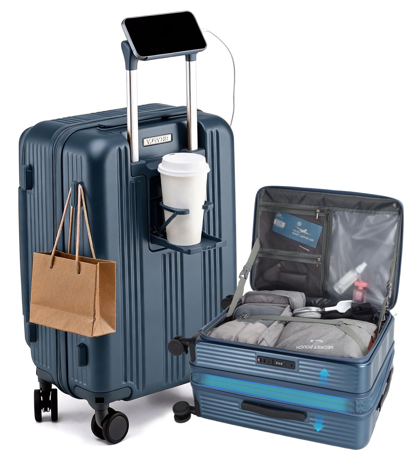 Amazon | SKYFLY スーツケース 片開き 軽量 キャスターロック キャリー