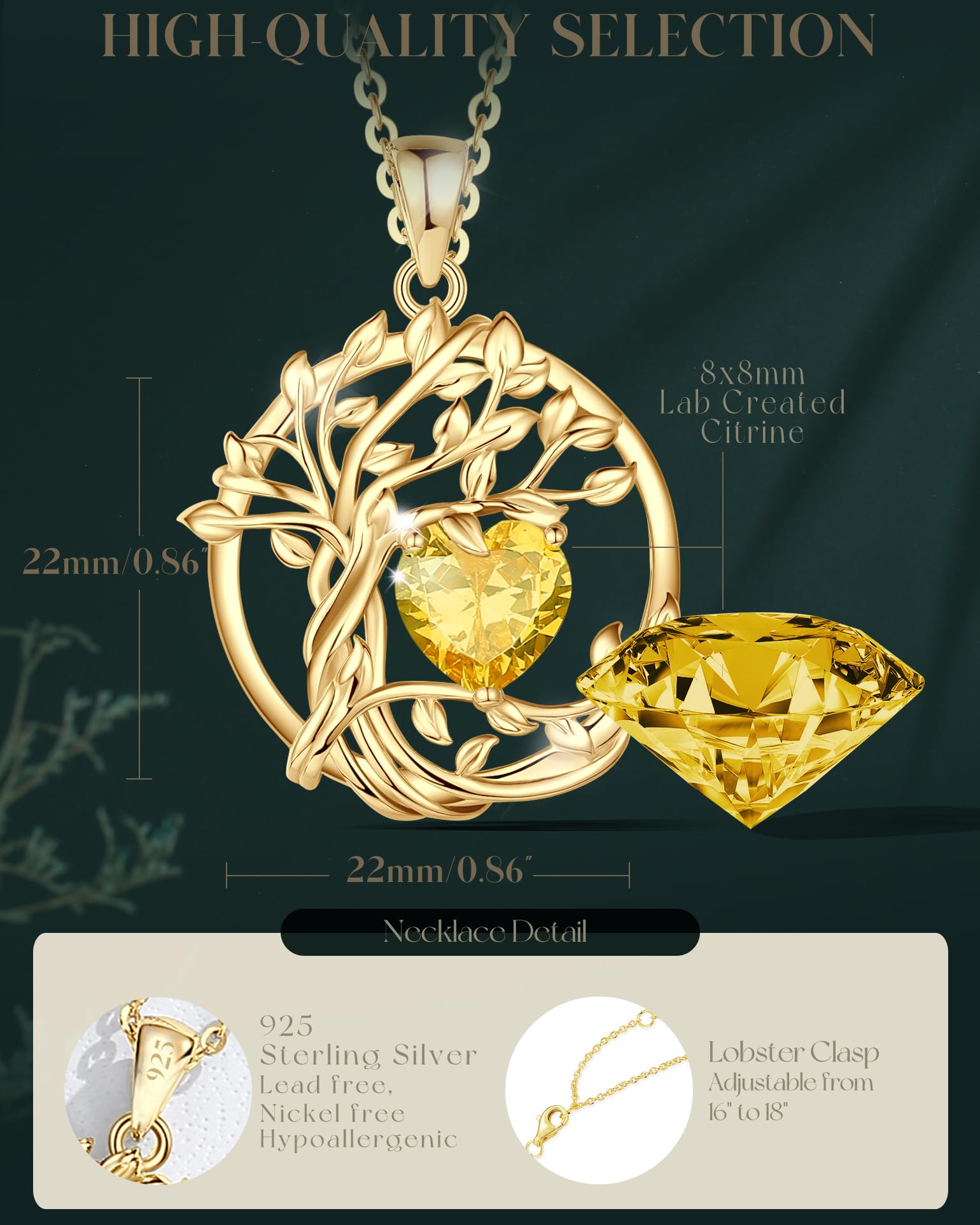 FANCIME Collana Cuore Rosa in Argento 925 Placcato Oro Bianco Ciondolo con Pietre Naturale/Sintetiche Regali di Natale Compleanno San Valentino Anniversario Gioielli per Donne Ragazza, Catena 40+5cm