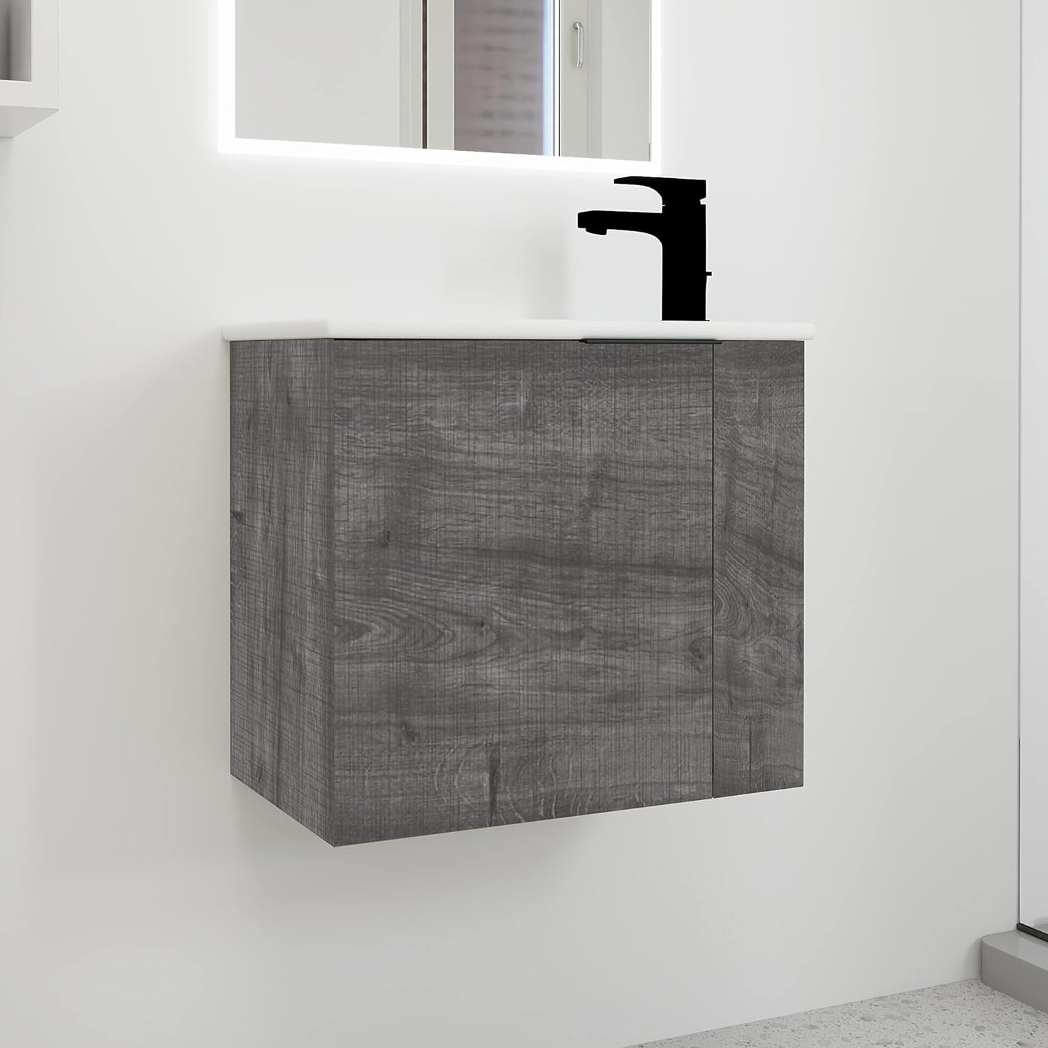 Amazon.com: Yoluckea 22" Bathroom Vanity with Sink Combo Wall Mounted ...