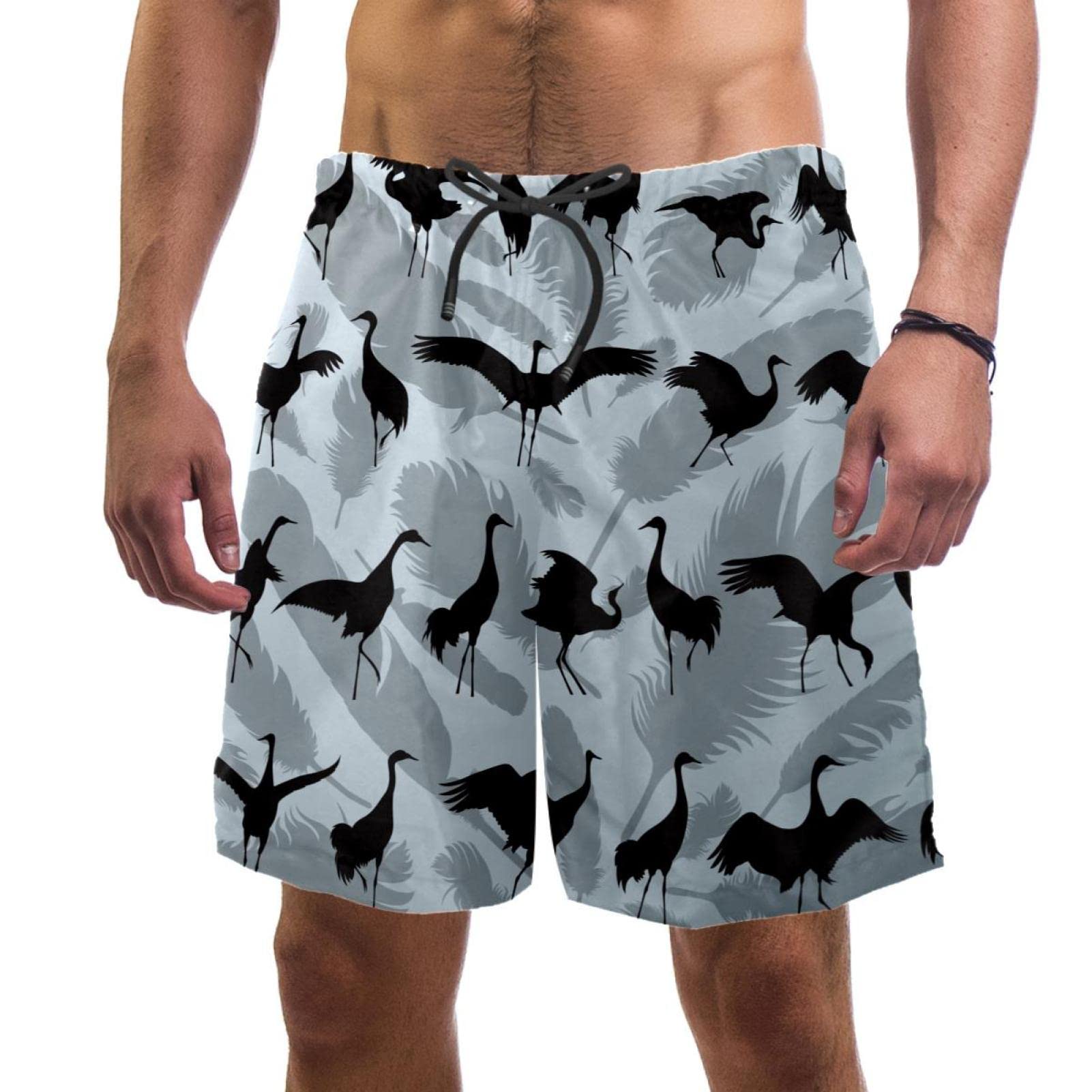 Maillots de bain pour hommes de plage imprimé oiseaux HadHfun - 6