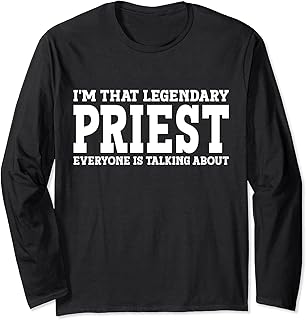 Priest Job Title Employee Funny Worker Profession Priest Long Sleeve T-Shirt