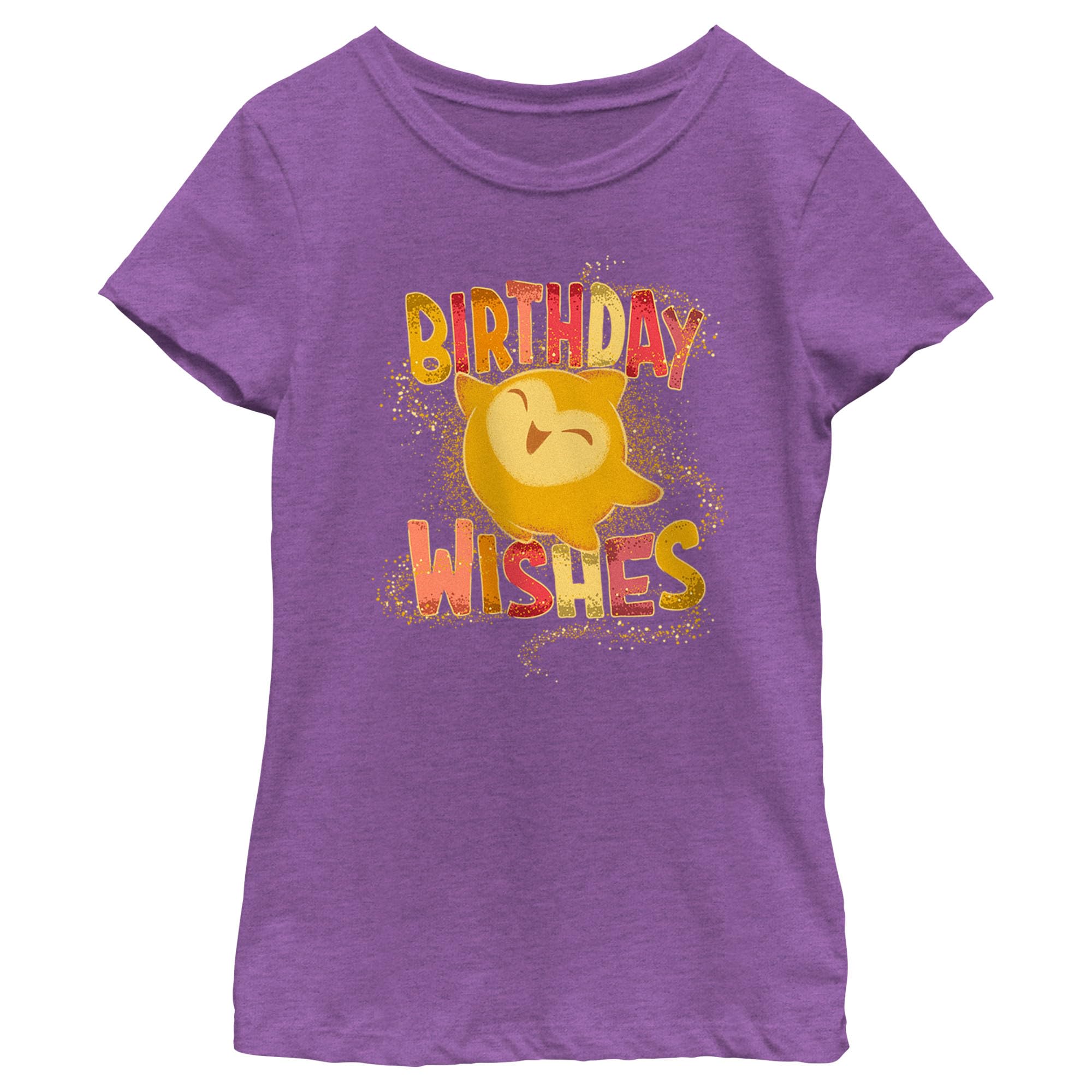 Disney Disney's Wish Bday Star Wishes Girls Short Sleeve tee Shirt Camiseta para niña Niñas (Pack de 1)