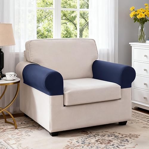 Miniatura 61 de TAOCOCO Fundas de sofá modular, fundas elásticas de cojín para sofá seccional en forma de L, 4 fundas de asiento seccionales, protector de muebles