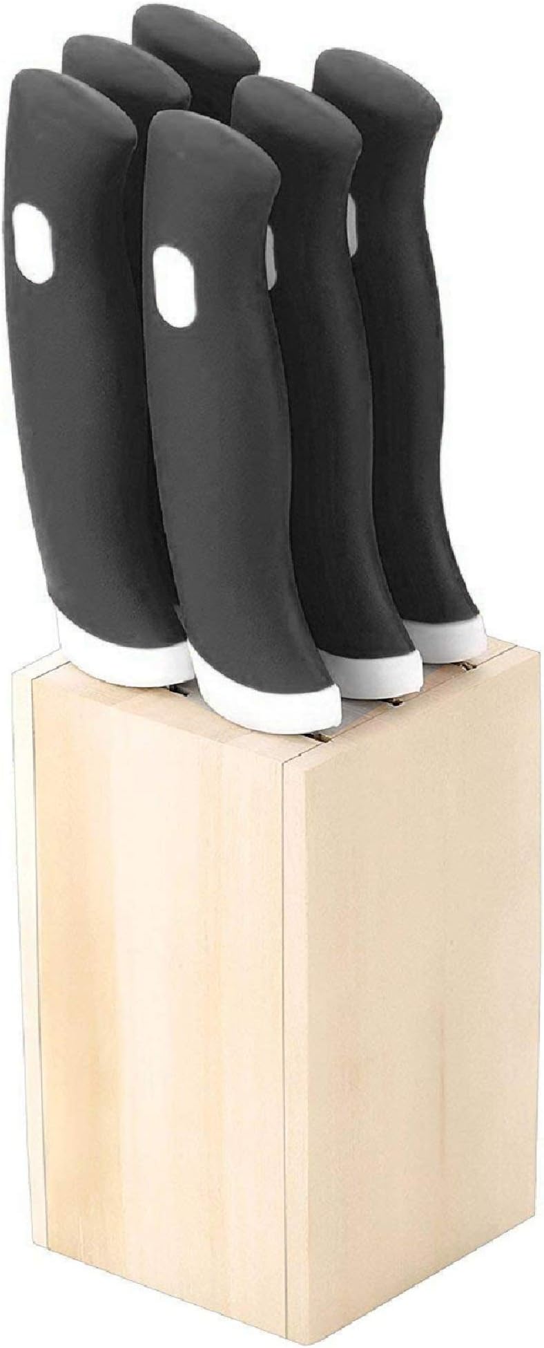Cierie Black Professional 6 pcs Knife Set with Wooden Box