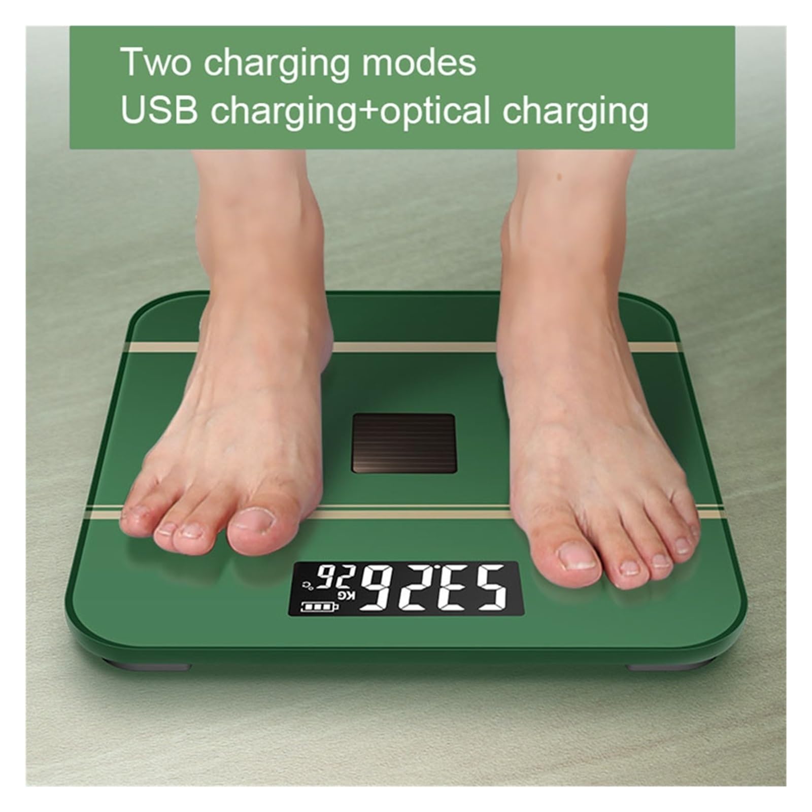 Báscula Digital De Peso Corporal USB Carga Óptica Bluetooth Inteligente Inalámbrico BMI Analizador Grasa Baño Dormitorio Niñas Portátil Preciso FáCil De Leer(B White)