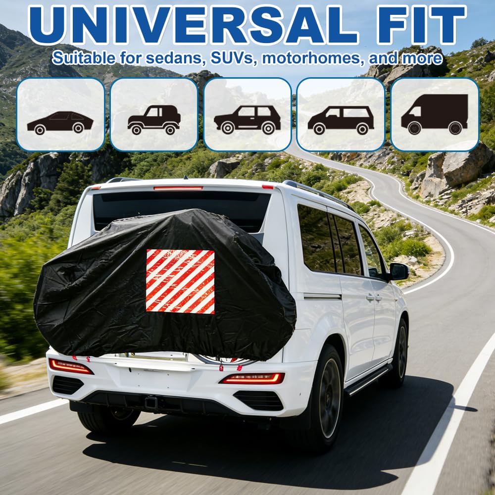 Bache Velo, 420D Oxford Bache Velo Camping car avec Corde de 2.6m, Housse Velo Camping Car, Housse Vélo Exterieur pour Camping, Camping-Car, Porte-Vélos Arrière