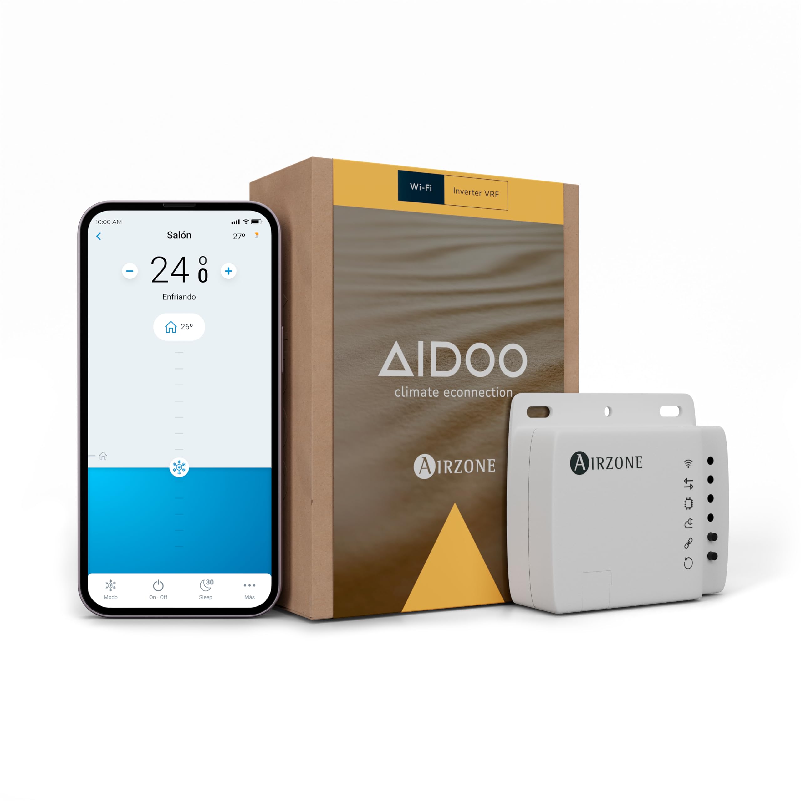 AIRZONE – Aidoo WiFi Control for Air Conditioning – Model AZAI6WSCGG1 – for Split, Floor and Ceiling Units – Remote AC Control and App Scheduling – Works with Google Home and Alexa