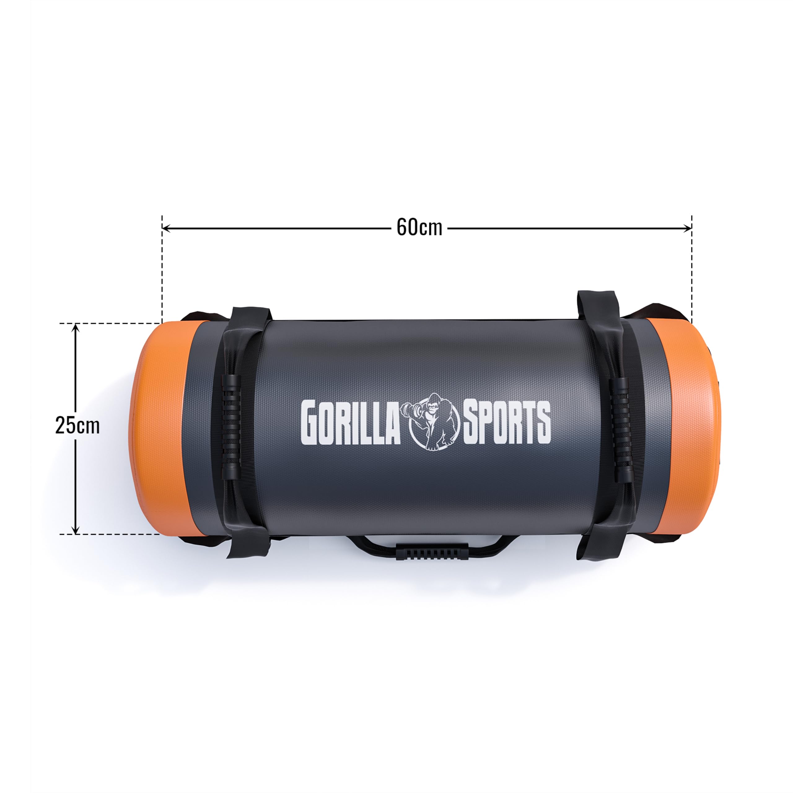 Gorilla Sports® Sacco di Sabbia - Riempimento, 5kg, 10kg, 15kg, 20kg, 25kg, 30kg Peso, Imbottito - Fitness Sandbag, Sacca per Allenamento, Power Bag, Sollevamento, Migliorare Equilibrio e Forza