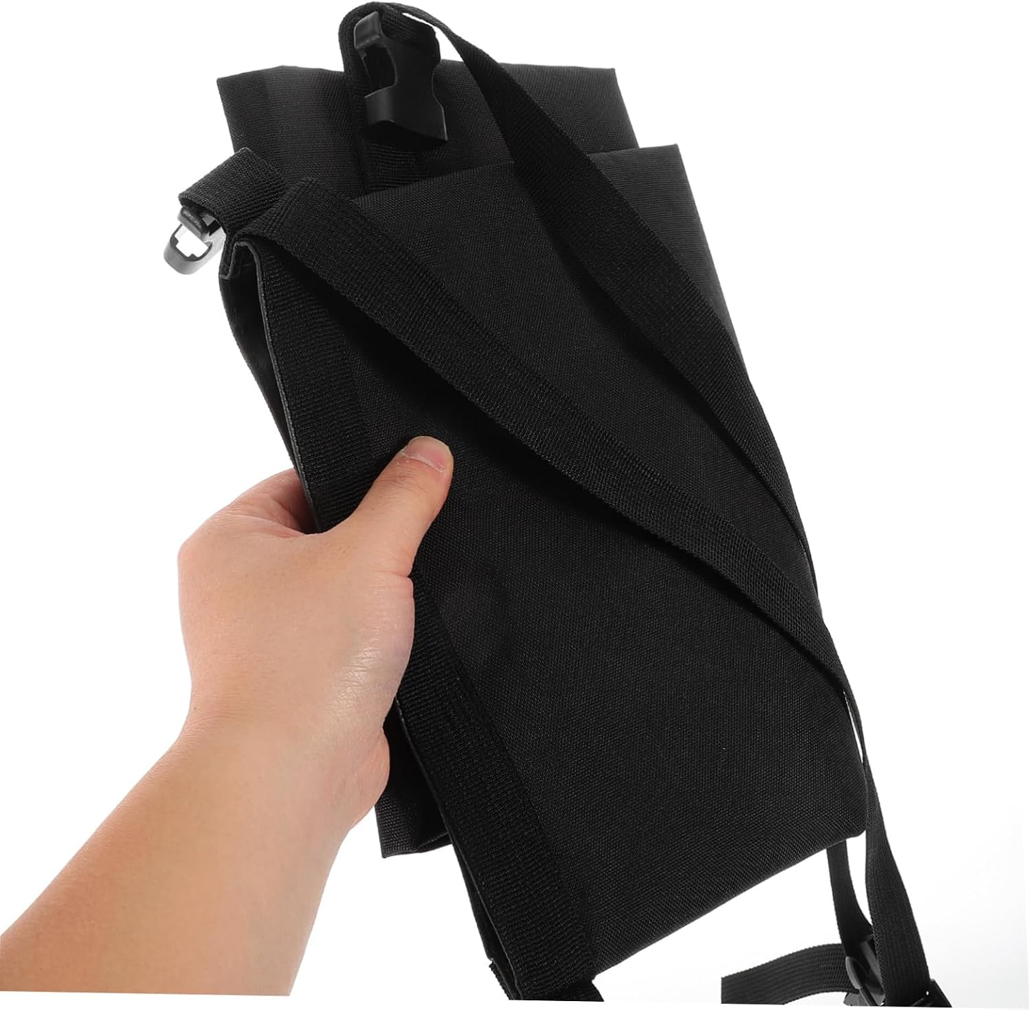 COLLBATH Portable Oxygen Cylinder Holder for Wheelchairs Lightweight Storage Bag with Spacious Design Easy Attachment for Nursing Home Use Fits Standard Oxygen Tanks Black