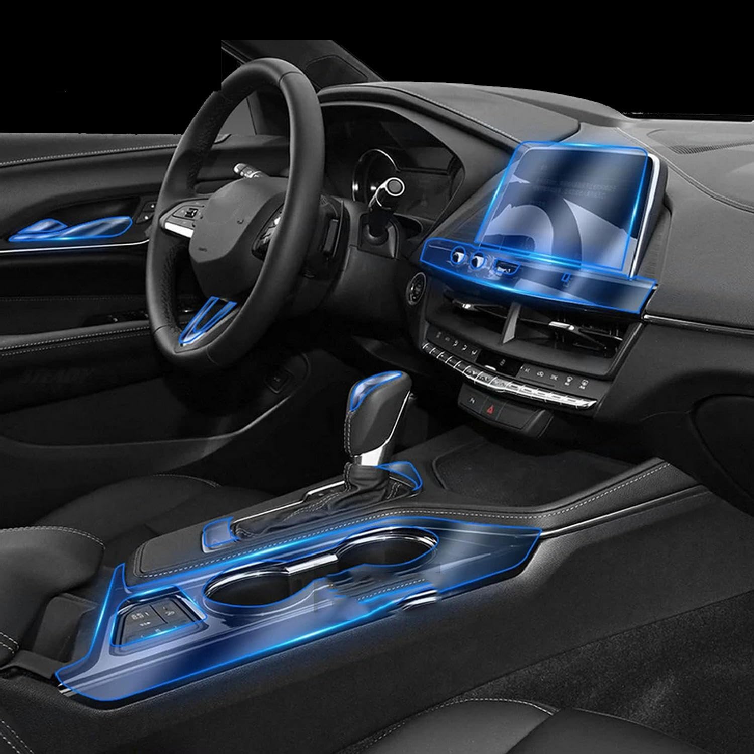 Film protecteur transparent en TPU pour Cadillac CT4 console centrale