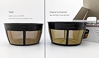 Vista 7 de NRP - Filtro de café permanente de 10 tazas de malla en tono dorado para cafetera de goteo Cuisinart GTF-B, Mr coffee y más