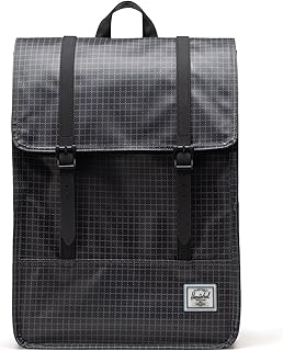 Herschel Supply Co. Survey Backpack | Weather Resistant - Grid - Black, Standard - 17.5L