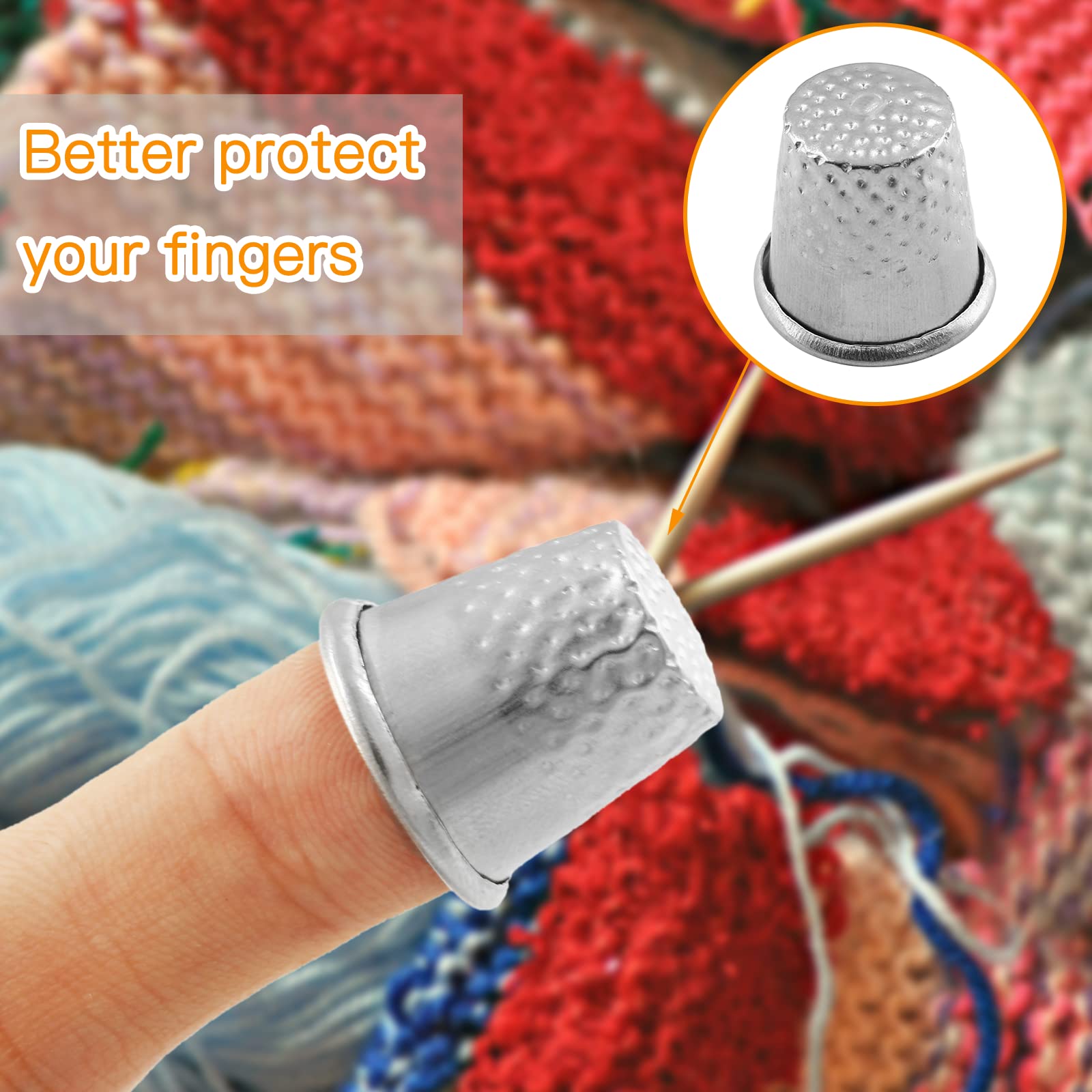 30 dedales de costura de metal, dedales acolchados, protector de dedos, dedales plateados para coser a mano, accesorios de manualidades