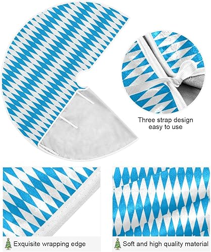 Miniatura 2 de ATTX Oktoberfest - Falda de árbol de Navidad para el hogar, decoración de Navidad, 35.4 pulgadas, falda redonda grande para árbol de fiesta