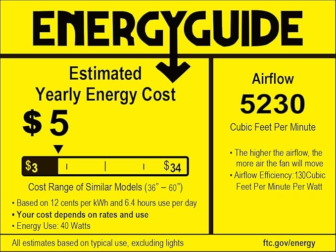 Ventilador de Techo 52 Pulgadas Moderno con Control Remoto p miniatura 9