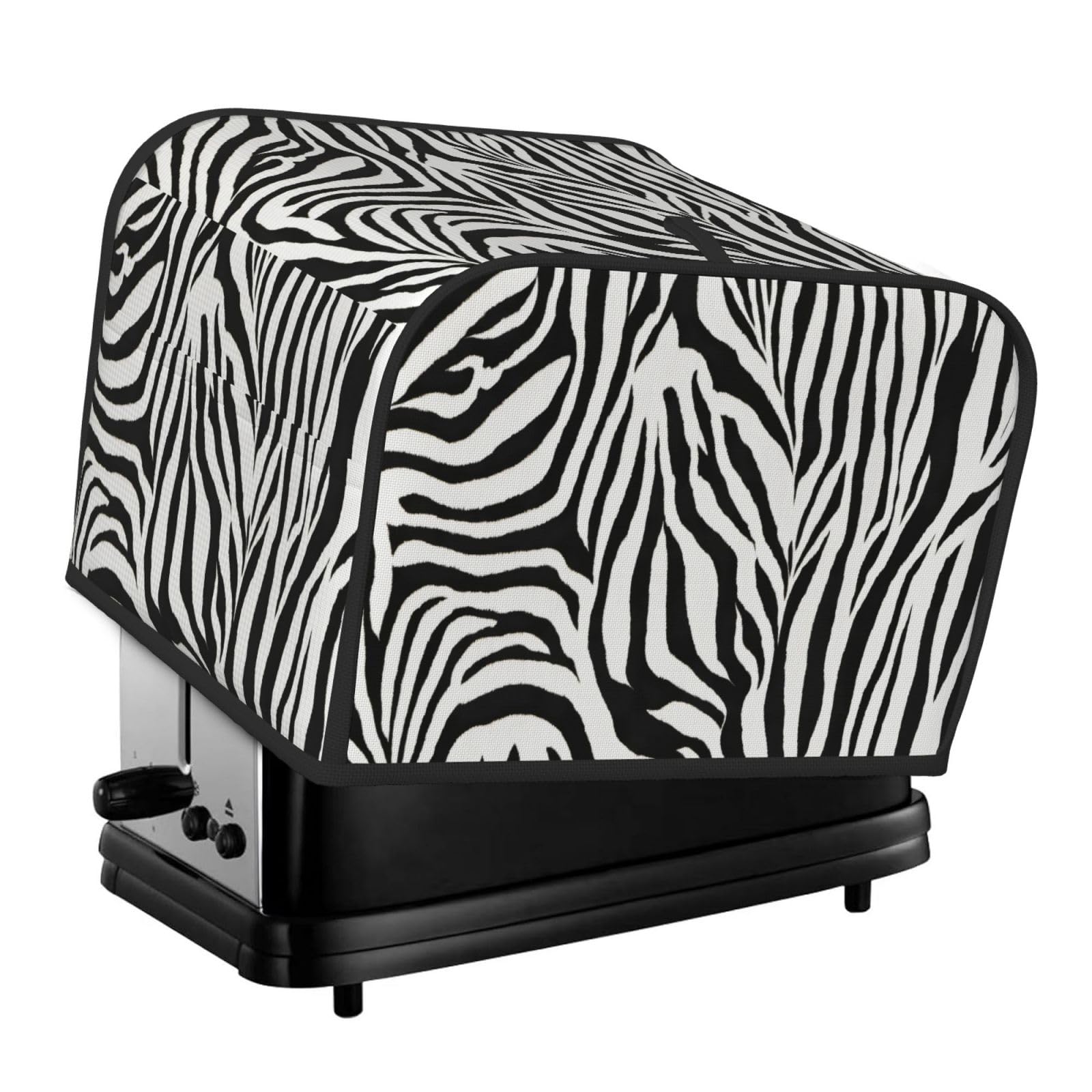 Zebra Print Print 4-Slice Toaster Cover Dustproof Waterproof Kitchen Appliance Protector For Bread