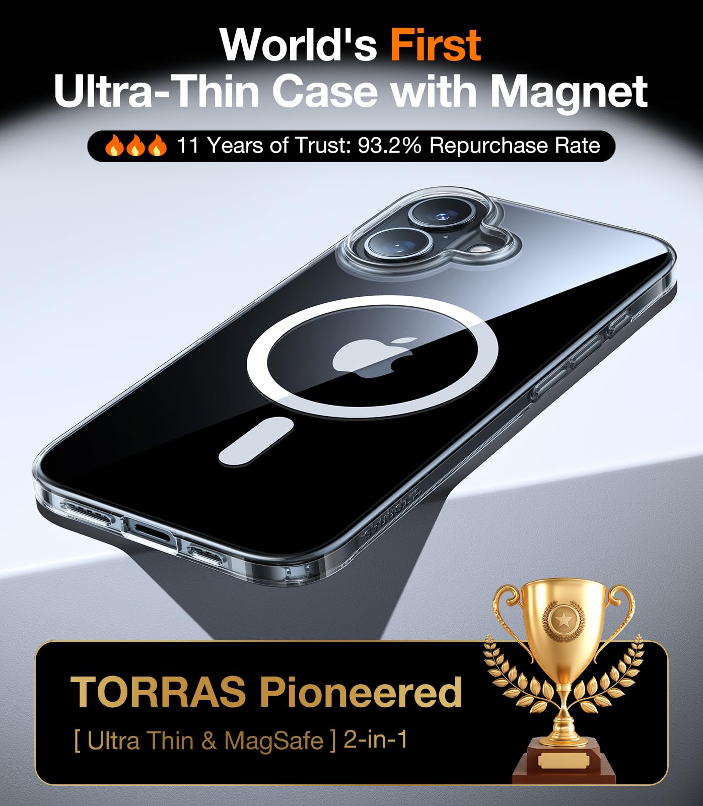 Torras Casing Torras Logo TORRAS Slim Fit IPhone 14 Pro Max Case With Screen