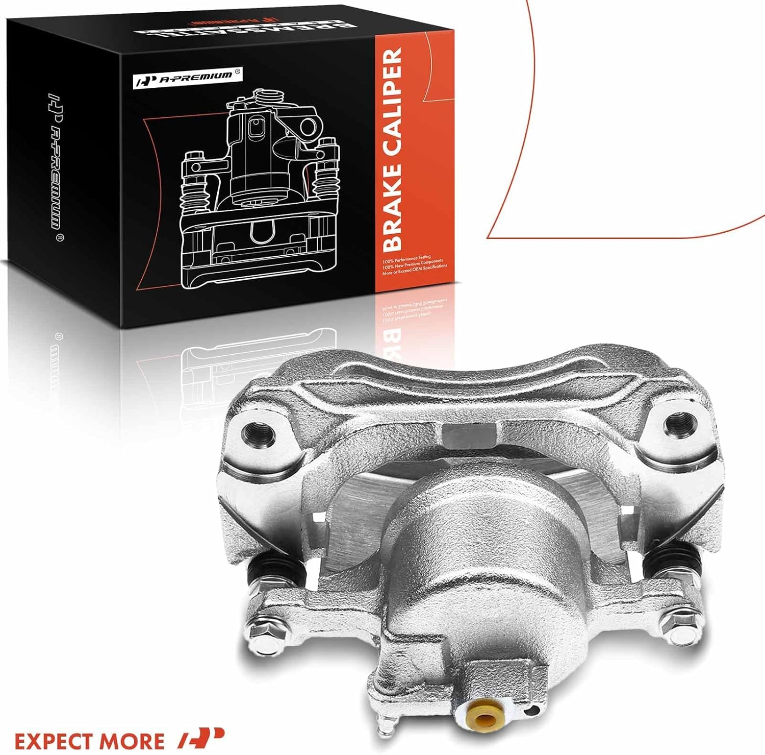 A-Premium Disc Brake Caliper Assembly with Bracket Compatible with Select Toyota Models - Camry 2002 2003 2004 2005 2006, L4 2.4L, V6 3.0L - Front Right Passenger Side