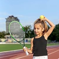 Vista 6 de Raqueta de tenis para niños de 19 pulgadas, 23 pulgadas, 25 pulgadas, raqueta de tenis para jóvenesjóvenes, con bolsa de transporte, overgrips