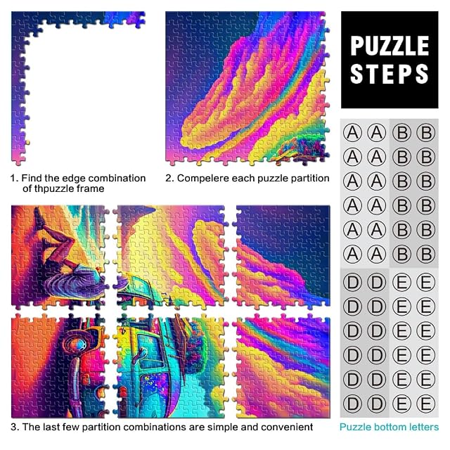 Foto 2 de 4 de Puzzle Adulto espíritu del Arco Iris 1000 Piezas Rompecabezas para Adultos Rompecabezas de Madera Adecuado…