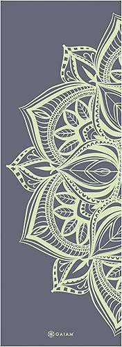 Miniatura 3 de Gaiam - Tapete de yoga, 0.2 pulgadas (5 mm) de grosor, estampado, grueso y antideslizante, para todo tipo de ejercicios de yoga, pilates y