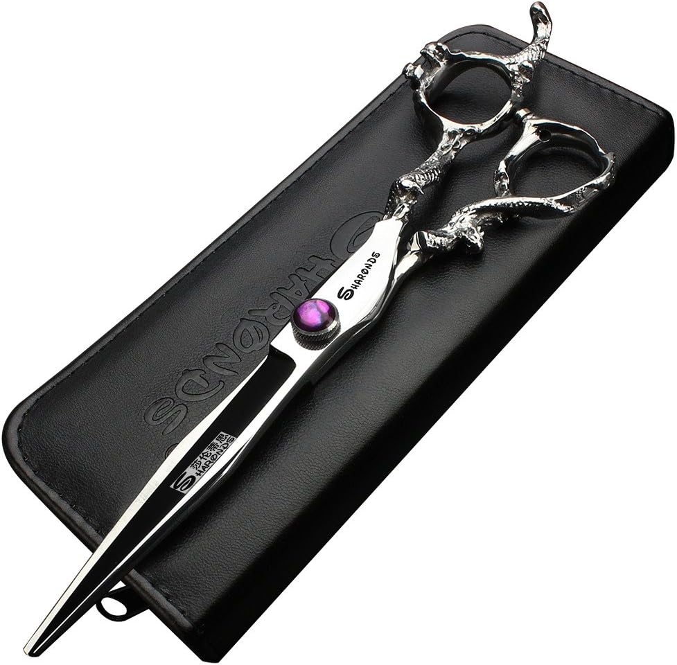 7" 7.5" 8"9" Professional Hairdressing Scissors Barber Salon Hair Cutting Dragon Shears (Large). (7 inch—A)