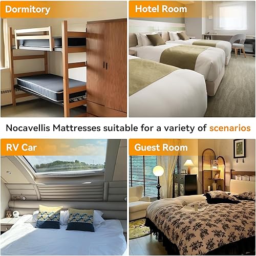 Miniatura 16 de Colchón tamaño King de 12 pulgadas, colchones tamaño King en una caja, espuma viscoelástica de gel refrescante, alivio de presión, colchón híbrido