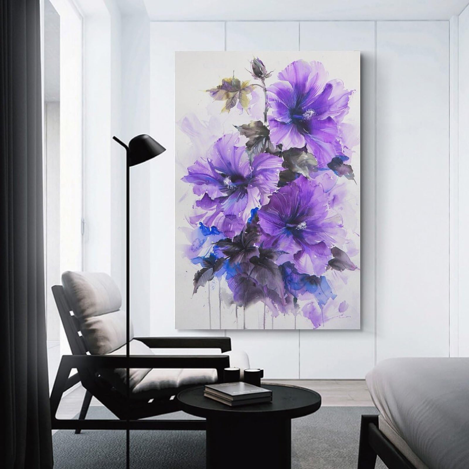 Amazon.co.jp: 絵画 美しい咲く花の水彩画インテリア 絵画 魅力的な花